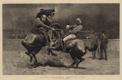 En militær turnering, Sword vs Lance af John Charlton